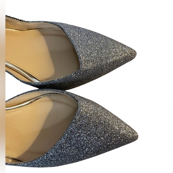 NWOT Jcrew Elsie made in Italy silver glitter metallic and tweed pump - Picture 8 of 9